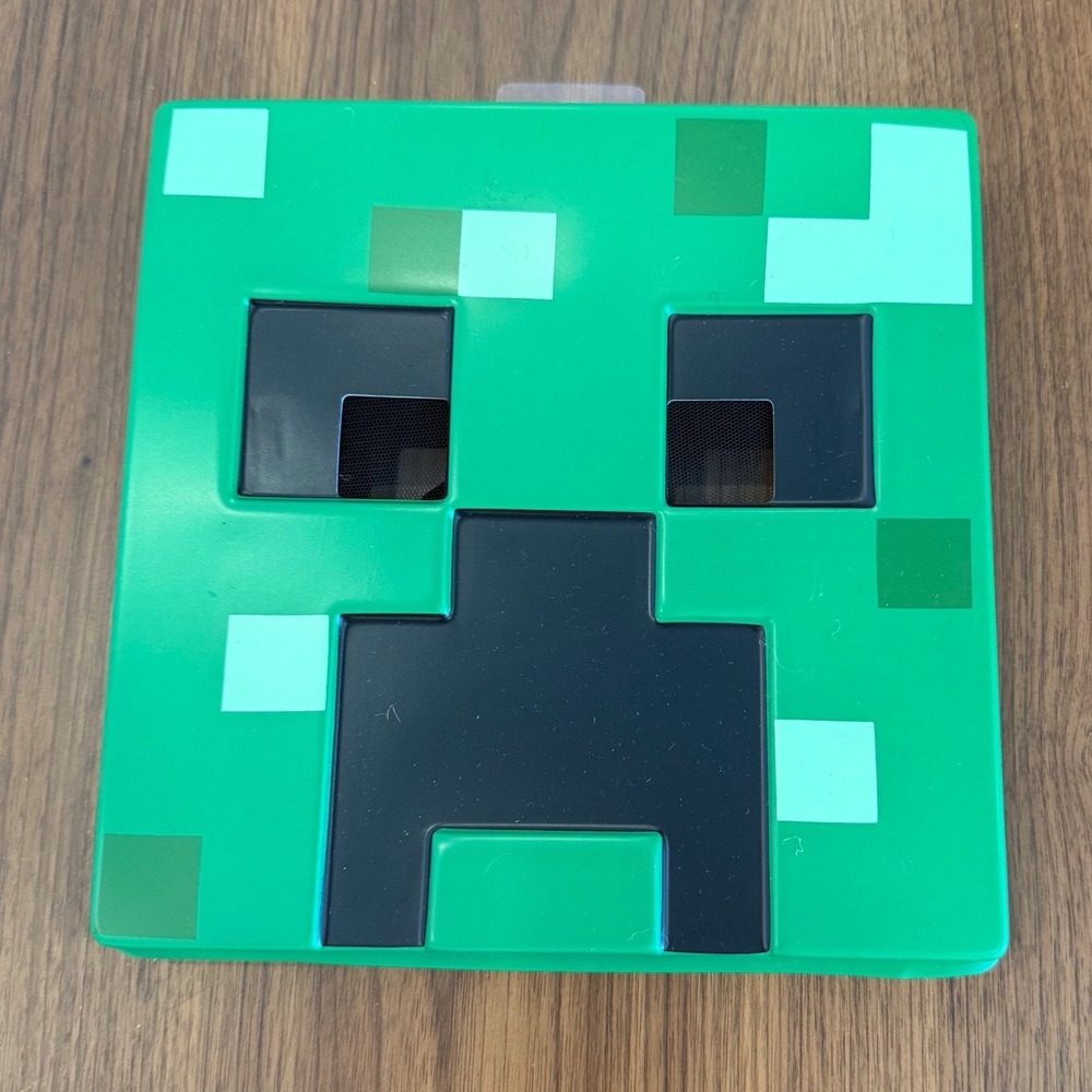 Minecraft Creeper Mask Disguise Green Pixelated Video Game Costume Accessory NEW